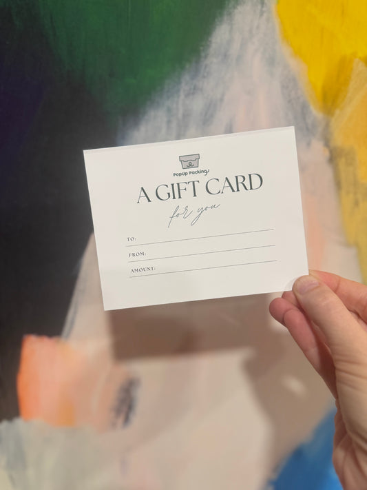 PopUp Packing Gift Card